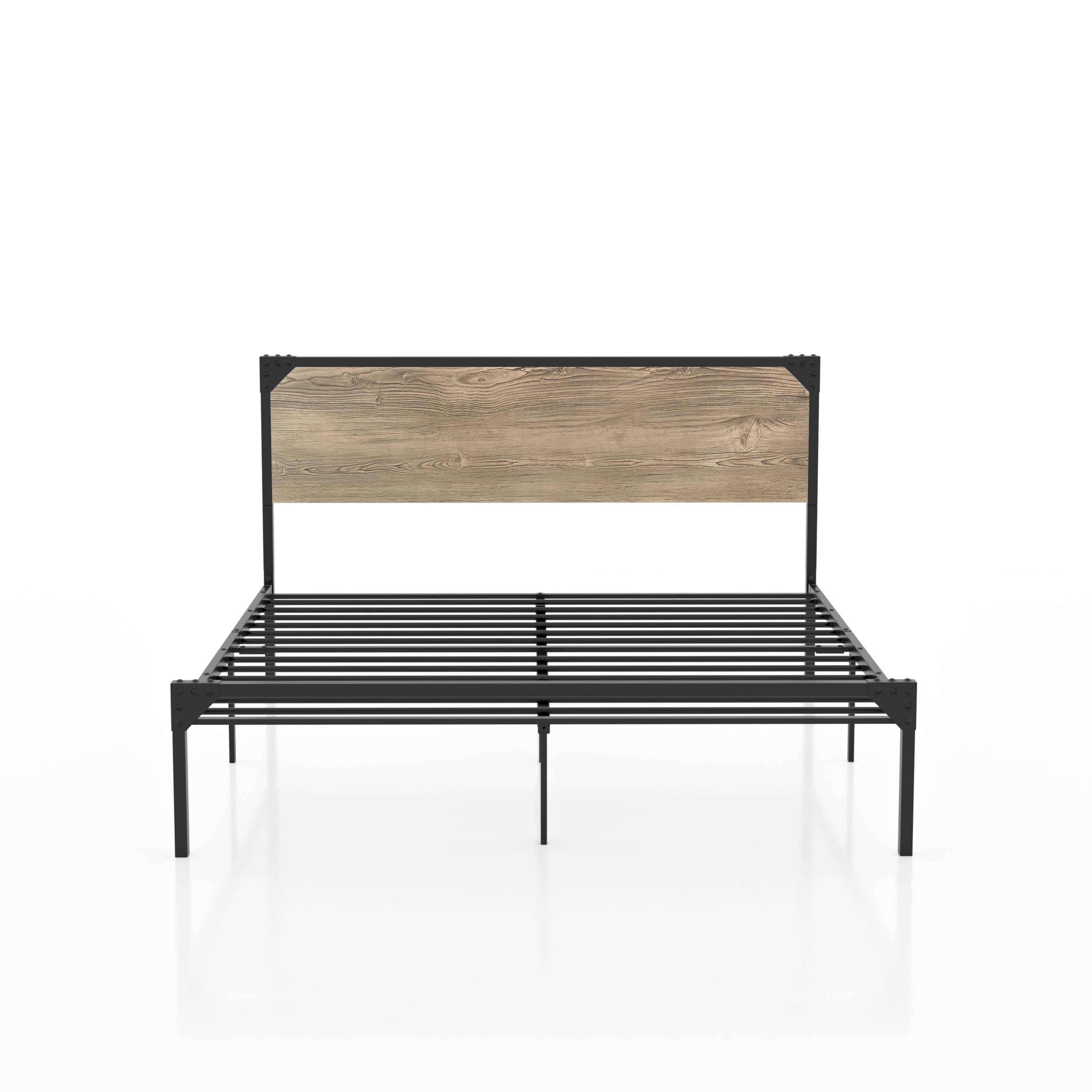 Budenholz Platform Bed in Light Gray